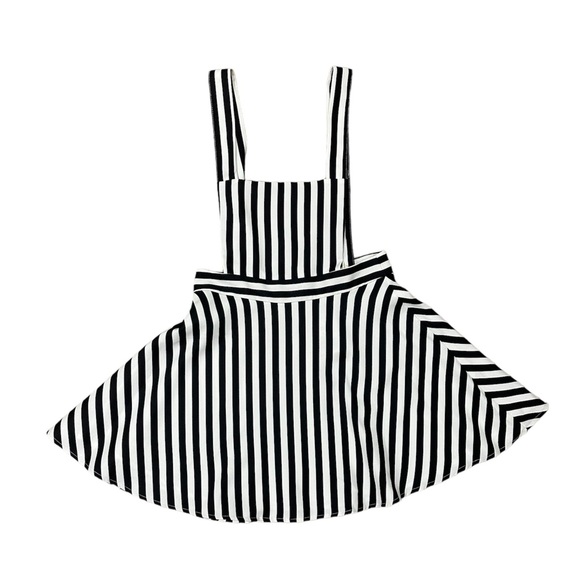 Forever 21 white and black stripes overall dress.Sz. S - Picture 1 of 3